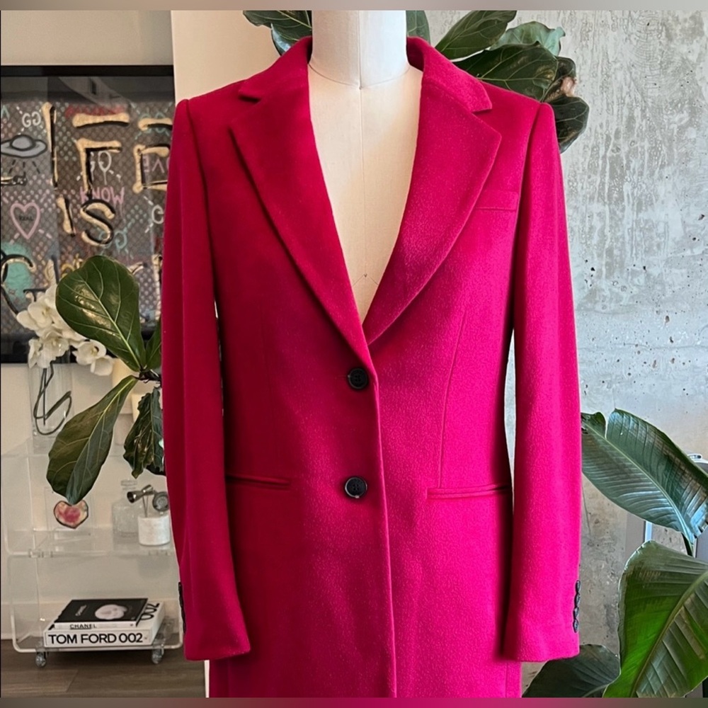 NWOT Hobbs London 'Tilda' Wool Coat in Fuchsia Pink ASO Kate Middleton-UK10/US6 - Picture 5 of 13